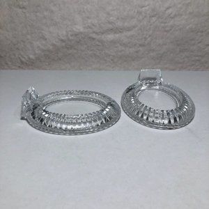 VTG Cristal D'Arques Heavy Crystal Candle Holder Set of 2 Made in France